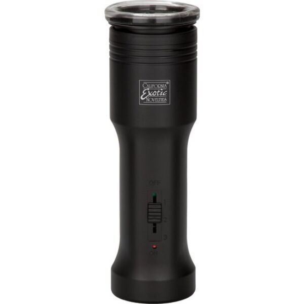 Čierny masturbátor CalExotics Optimum Power Ultimate Head Exciter s vyberateľným návlekom