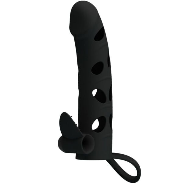Návlek Pretty Love 15,2 cm s vibračným vajíčkom a textúrami