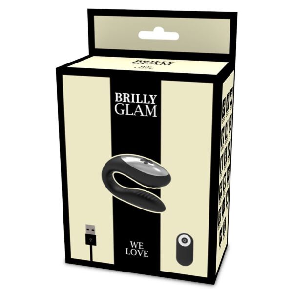 Párový vibrátor Brilly Glam We Love Black s diaľkovým ovládaním