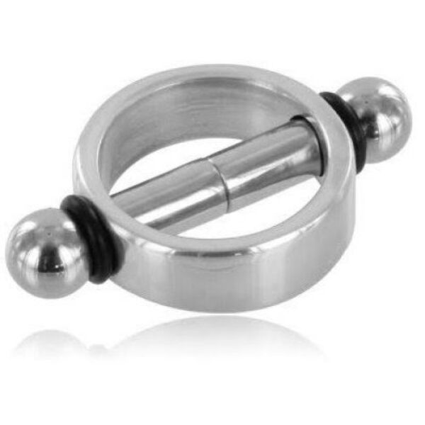 Magnetické pinzety na bradavky Metal Hard s krúžkom a dvoma tyčinkami