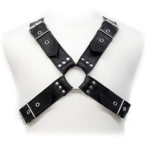 BDSM popruhový postroj Leather Body pre mužov