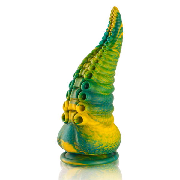 Dildo EPIC Cetus z kolekcie Cybersilicock s tvarom po úsekoch a podstavou