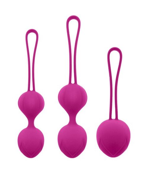 Súprava venušiných guličiek S Pleasures Trio Kegel Trainer so samostatnou guľôčkou a dvoma dvojitými