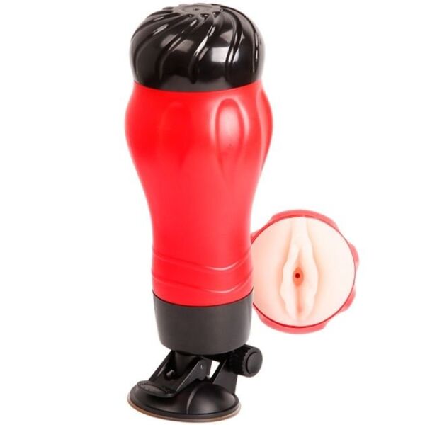 Masturbátor Crazy Bull BM-00900T47Z s podstavcom s prísavkou