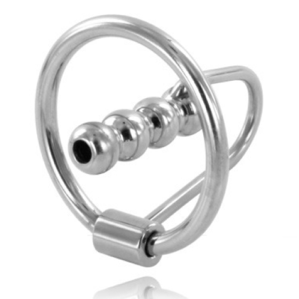 Krúžok na žaluď Metal Hard 30 mm s uretrálnym kolíkom