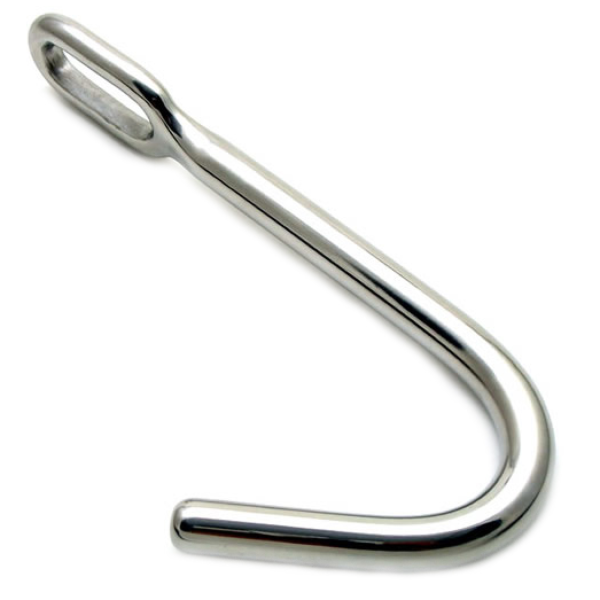 Análny háčik Metal Hard Anal Bondage Hook s očkom na rovnej časti
