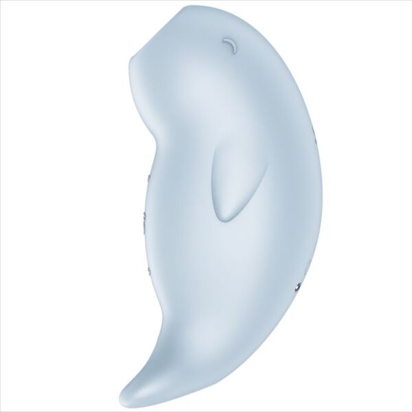 Stimulátor klitorisu Satisfyer Seal You Soon v tvare morského zvieratka, v bledomodrej farbe