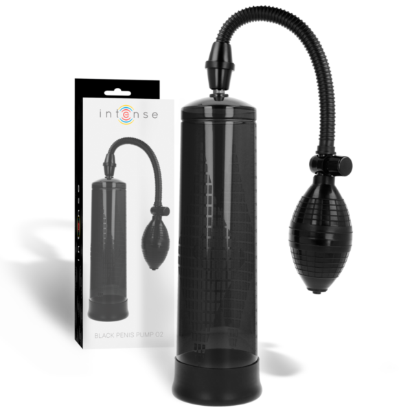 Vákuová pumpa na penis Intense Penis Pump 02 s priehľadným valcom, pákou a manometrom