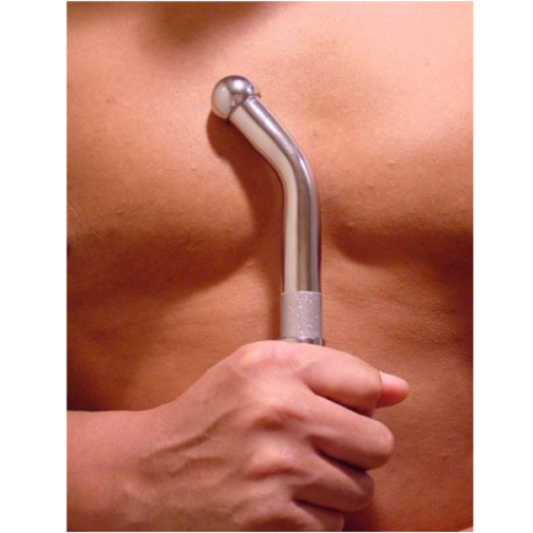 Intímna sprcha Metal Hard G-Spot 20,1 cm, kovová, na vaginálny výplach