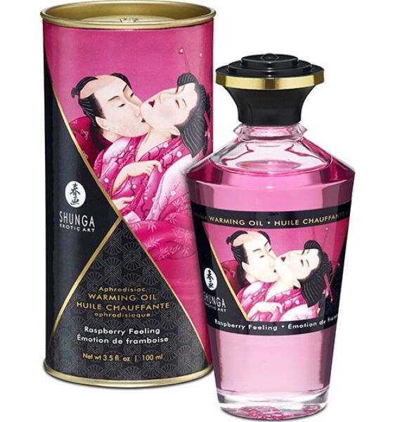 Fľaša masážneho oleja Shunga s hrejivým účinkom, 100 ml