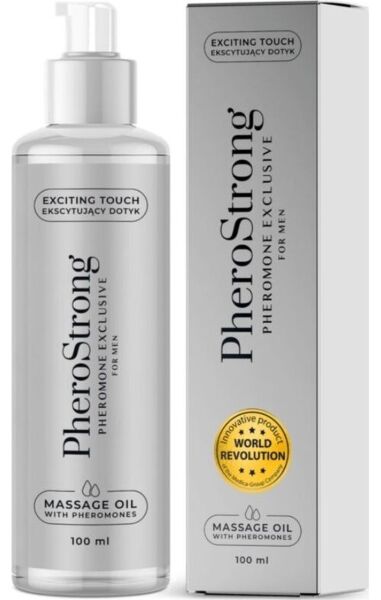 Masážny olej s feromónmi PheroStrong pre mužov, balenie 100 ml