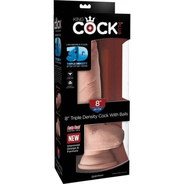 Realistické dildo King Cock Plus Triple Density od Pipedream s prísavkou na základni