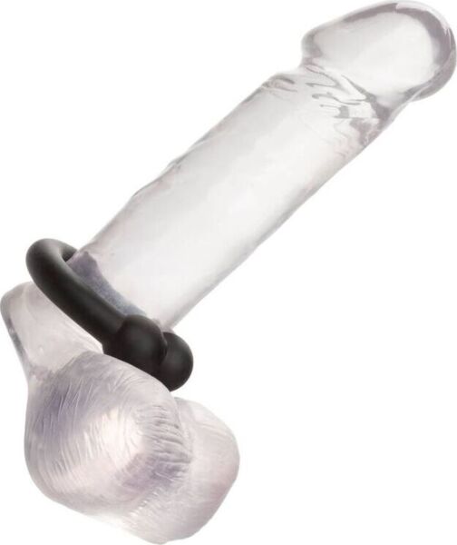 Erekčný krúžok CalExotics Alpha Muscle Ring z čierneho silikónu