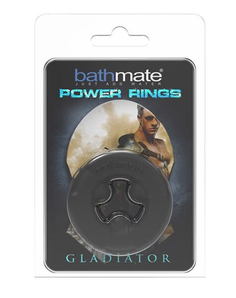 Erekčný krúžok Bathmate Power Ring Gladiator, čierny, s tromi výčnelkami vo vnútri
