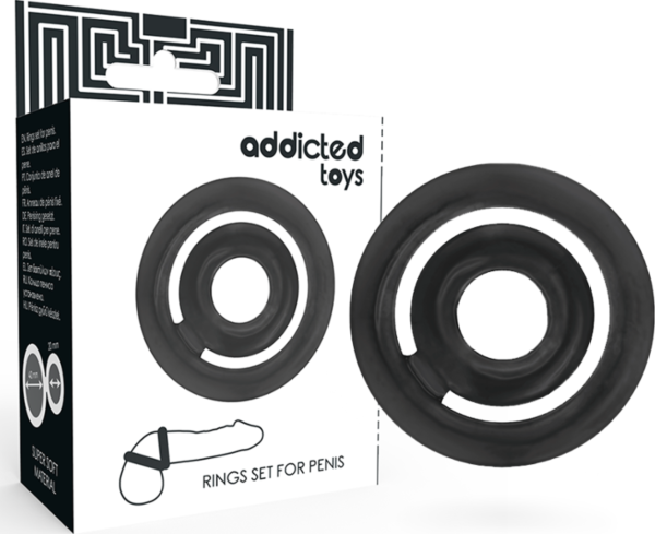 Sada erekčných krúžkov Addicted Toys Potenz s oboma krúžkami