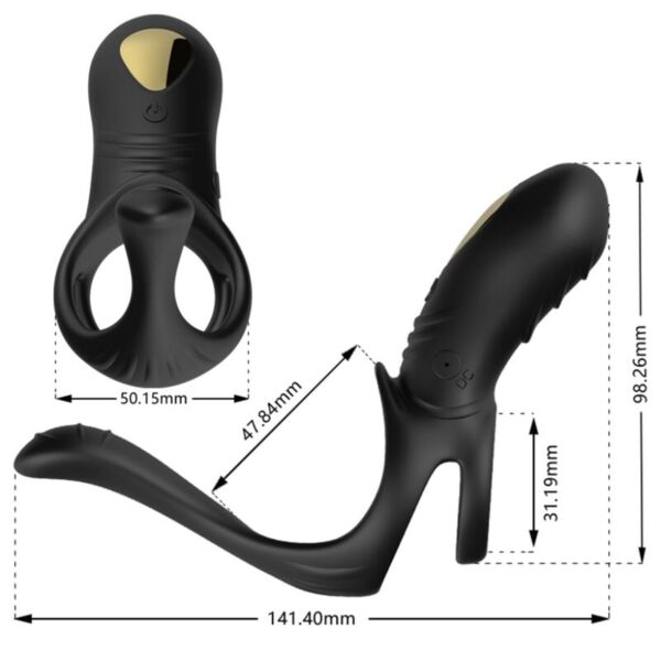 Vibračný erekčný krúžok Armony Joy Jumper s dvoma elastickými krúžkami