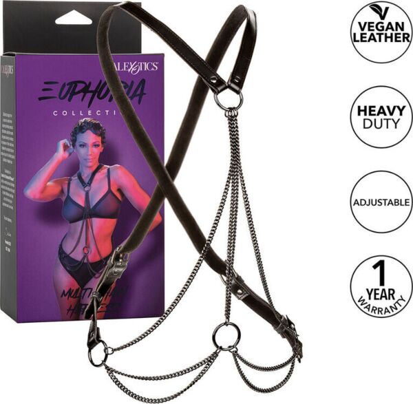 Telový postroj s reťazami CalExotics Euphoria Multi Chain Harness