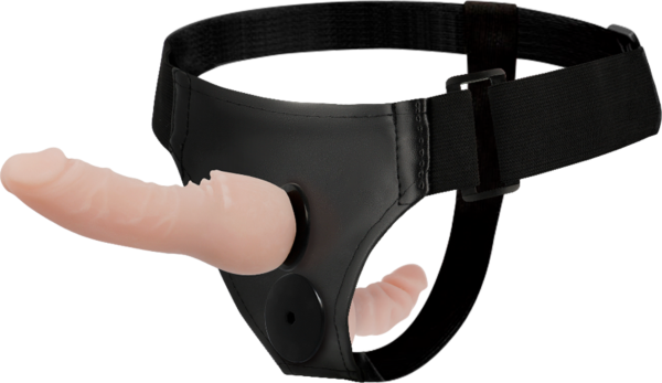 Dvojitý postroj strap-on Harness Attraction Wayne s realistickým dildom