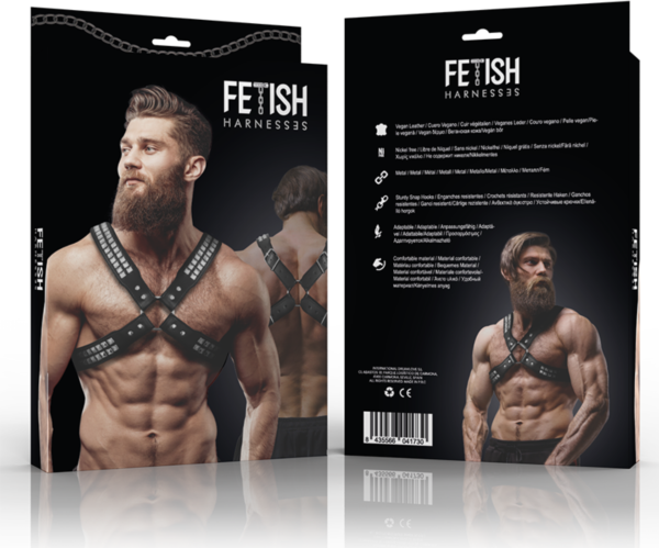 Hrudný postroj pre mužov Fetish Submissive Attitude nasadený na trupe