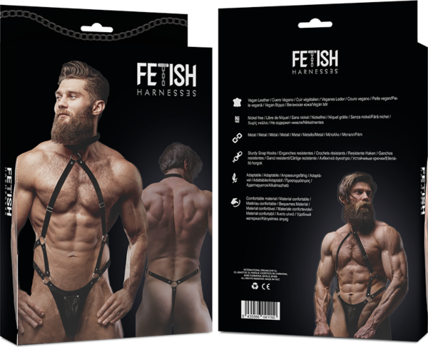 Nastaviteľný jednodielny postroj Fetish Submissive Attitude