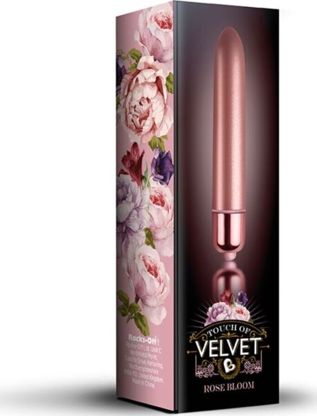 Vibračné vajíčko Rocks Off Touch of Velvet Rose Bloom v ružovozlatej farbe