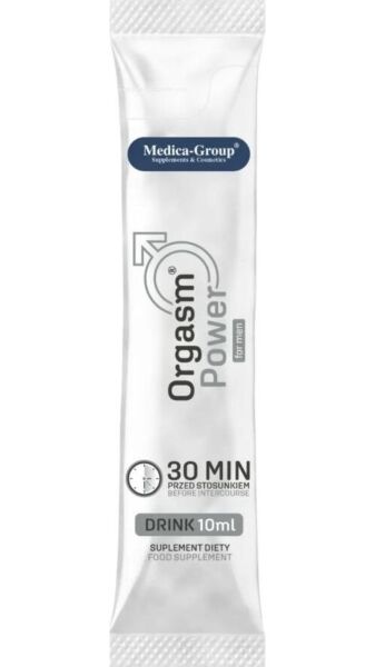 Tekutý výživový doplnok Medica Group Orgasm Power Drink, 10 ml, čerešňová príchuť