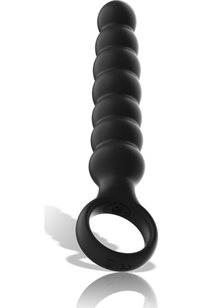Vibračný análny kolík Black&Silver Bob v čiernej farbe
