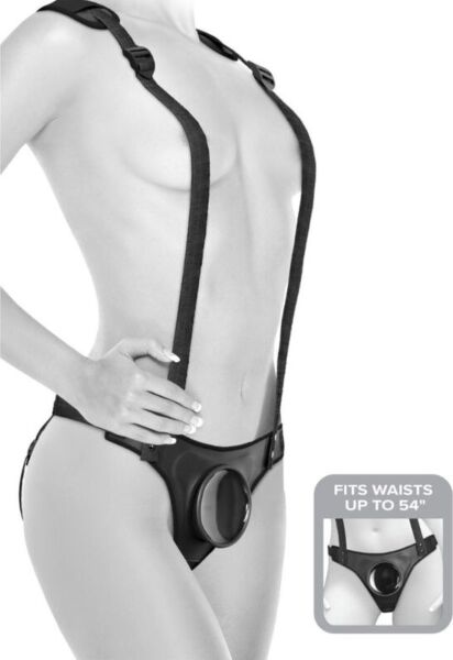 Strap-on postroj Pipedream Body Dock s upevňovacou doskou a nastaviteľnými popruhmi
