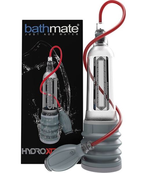 Vákuová pumpa na penis Bathmate HydroXtreme 9, priehľadná, s ručným balónikom