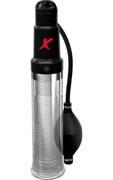 Erekčná pumpa a masturbátor PDX Elite Suck N Pump Stroker od Pipedream s priehľadnou trubicou