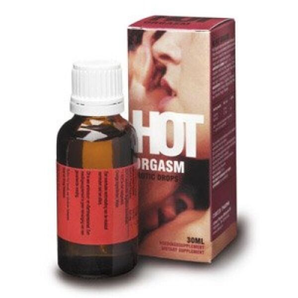 Fľaštička erotických kvapiek Cobeco Hot Orgasm s objemom 30 ml