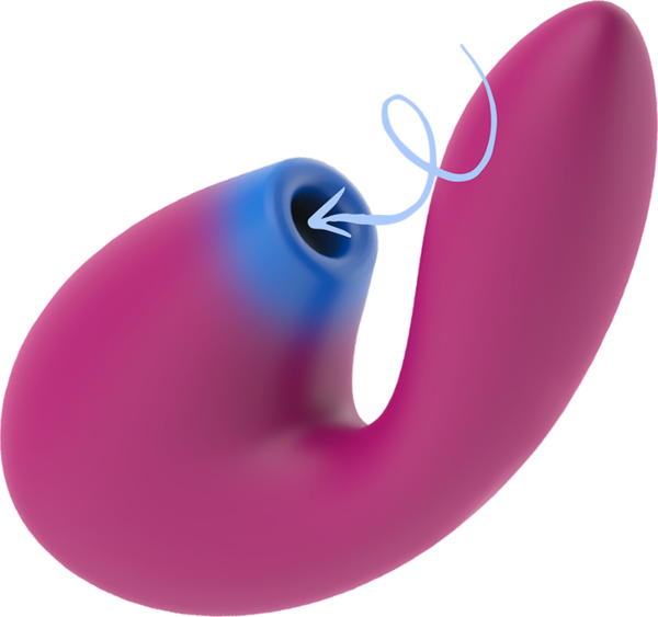 Stimulátor klitorisu CoverMe Clitoral Rush so zakriveným telom na stimuláciu bodu G