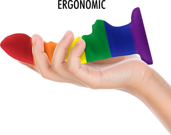 Dildo Mythology Colby Pride M s prísavkou vo farbách Pride