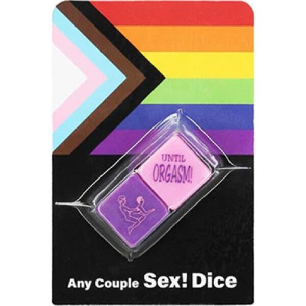 Erotické kocky Kheper Games Any Couple Sex! Dice, jedna fialová a jedna ružová