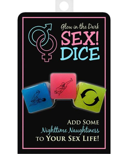Tri erotické kocky Kheper Games Glow-in-the-Dark SEX! Dice