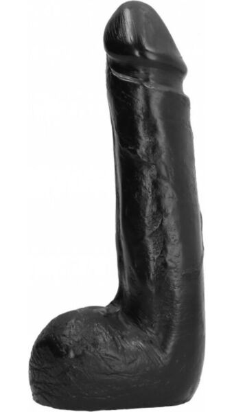 Čierny dildo All Black 20 cm s polorealistickým vzhľadom