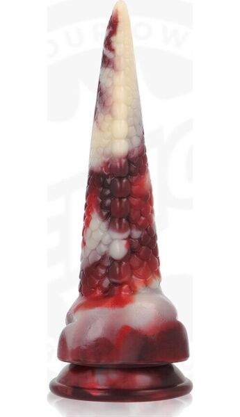 Silikónové dildo Epic Draxis Sombra Abismal s užšou hornou časťou a úchopovou základňou