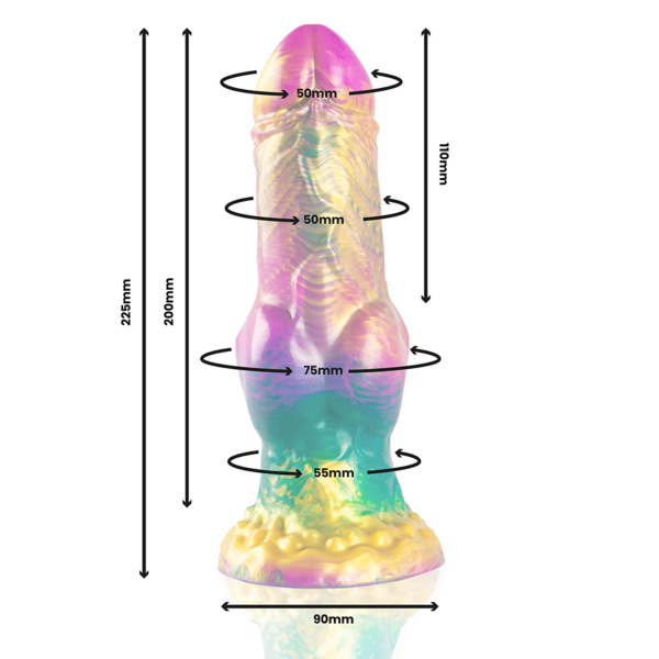 Dildo EPIC Iris vo výrazných farbách z kolekcie Cybersilicock