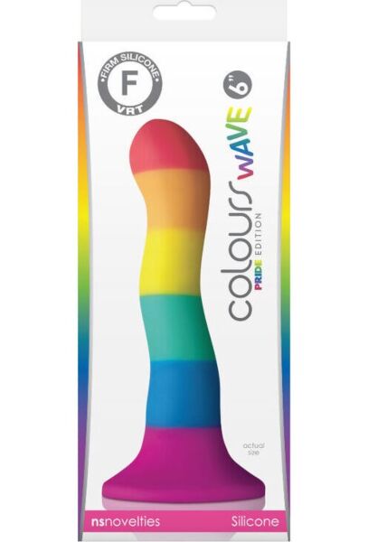 Dildo NS Novelties Pride Wave 17 cm, silikónové, s prísavkou v základni