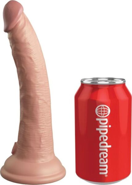 Realistické vibračné dildo King Cock Elite s diaľkovým ovládaním a prísavkou na spodnej strane