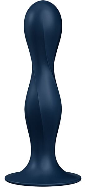 Dildo Satisfyer Double Ball-R so základňou s prísavkou a dvoma guľami vo vnútri
