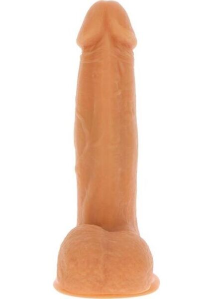 Realistické vibračné dildo Get Real Naked Beaded 21 cm od ToyJoy, vo svetlom telovom odtieni, so základňou s prísavkou