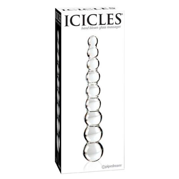 Sklenené dildo Pipedream Icicles N. 2 z fúkaného skla