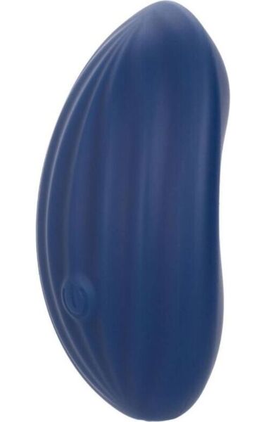 Masážny vibrátor CalExotics Cashmere Velvet Curve z tekutého silikónu s ryhovaným povrchom