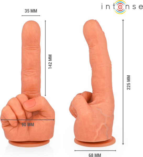Dildo na G-bod Intense Hubert, flexibilné a s prísavkou