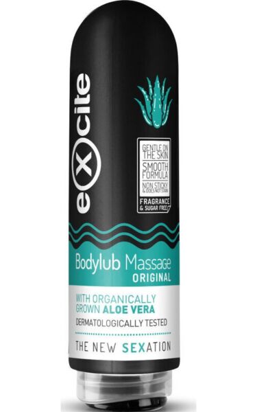 Fľaša masážneho gélu Excite Bodylub Aloe Vera 200 ml
