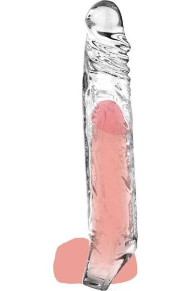 Návlek na penis Get Real Extension Sleeve XL od ToyJoy, priehľadný, 22,5 cm