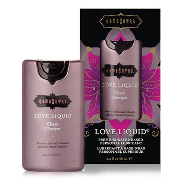 Lubrikant Kama Sutra Love Liquid Classic 100 ml vedľa krabičky
