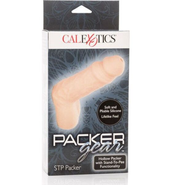 Predlžovací návlek na penis CalExotics Pee Packer s realistickým vzhľadom a žilami