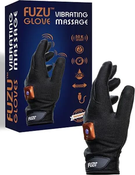 Vibračná rukavica FUZU Vibrating Massage Glove v čiernej farbe